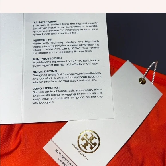 Orange Tory Burch low rise hipster bikini bottoms - Picture 2 of 6